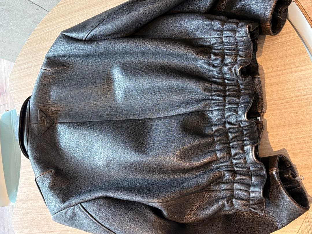 j*a様 PRADA 22ss look2 レザージャケット ブルゾン