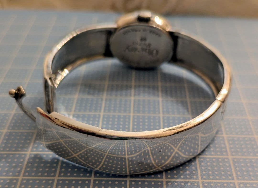 Obrey ソリッドシルバー 手巻き時計♠️2針♠️フランス製♠️銀♠️バングル