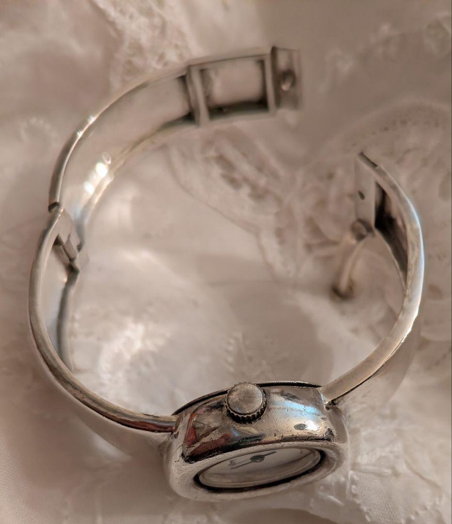 Obrey ソリッドシルバー 手巻き時計♠️2針♠️フランス製♠️銀♠️バングル