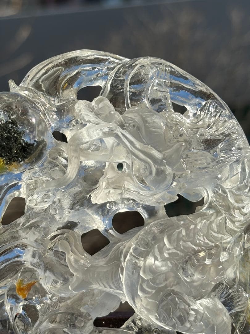 【水晶ガーデン・ライモナイト天翔龍】⭐️富貴吉祥⭐️極上品⭐️専用台座付き