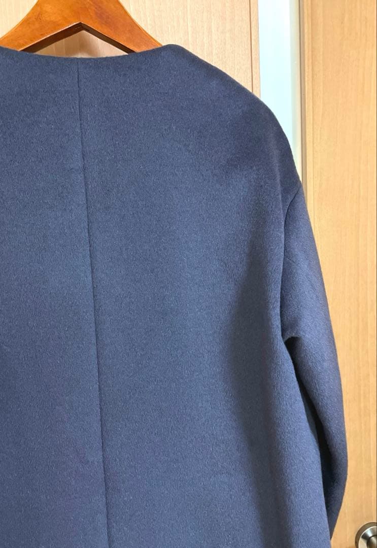 ☆極美品☆グリーンレーベル アンゴラビーバースリットノーカラーコート　38