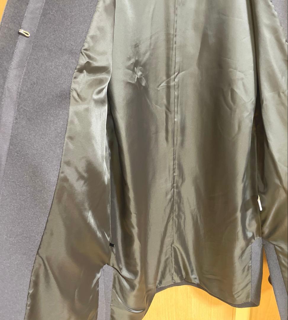 ☆極美品☆グリーンレーベル アンゴラビーバースリットノーカラーコート　38