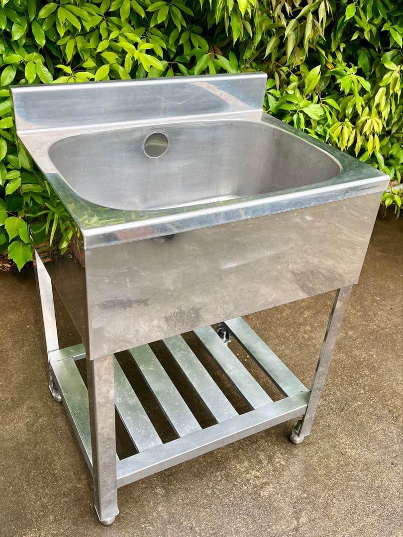 ステンレス1槽シンク　流し台　600×450×800