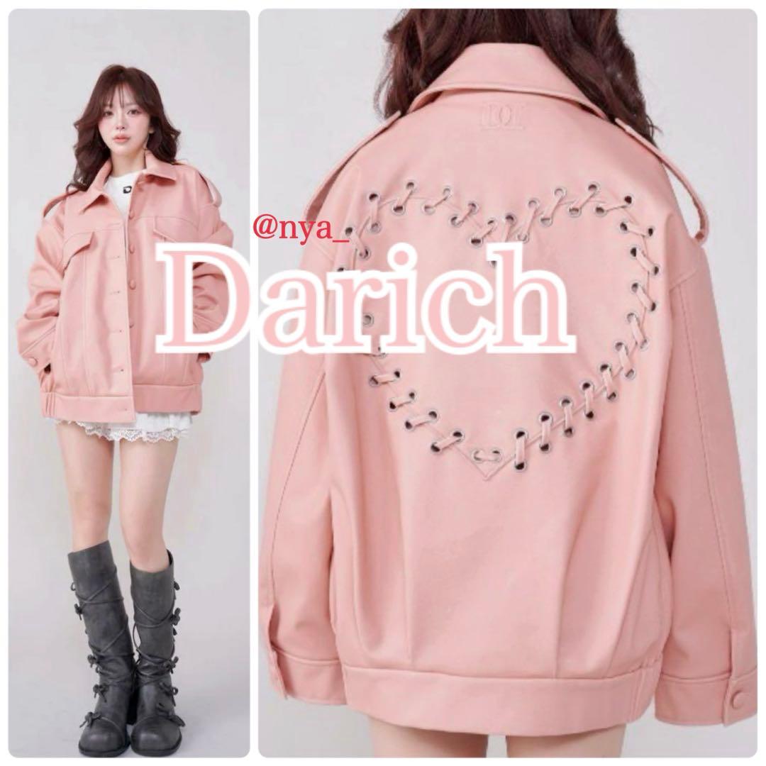 【最安値‼️】 Darich ピンク ライダースジャケット ダーリッチ レザー