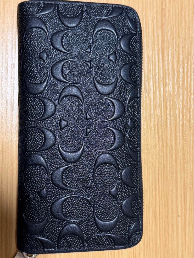 Coach ブラック レザー 長財布