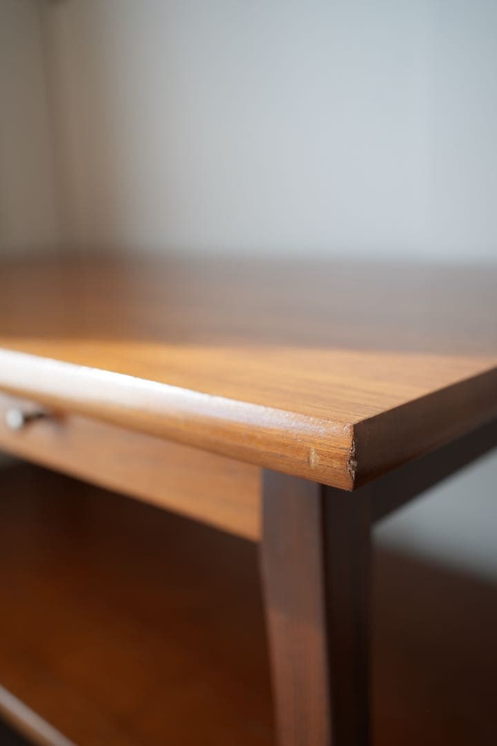 イギリス ヴィンテージ チーク材コーヒーテーブル引出付き