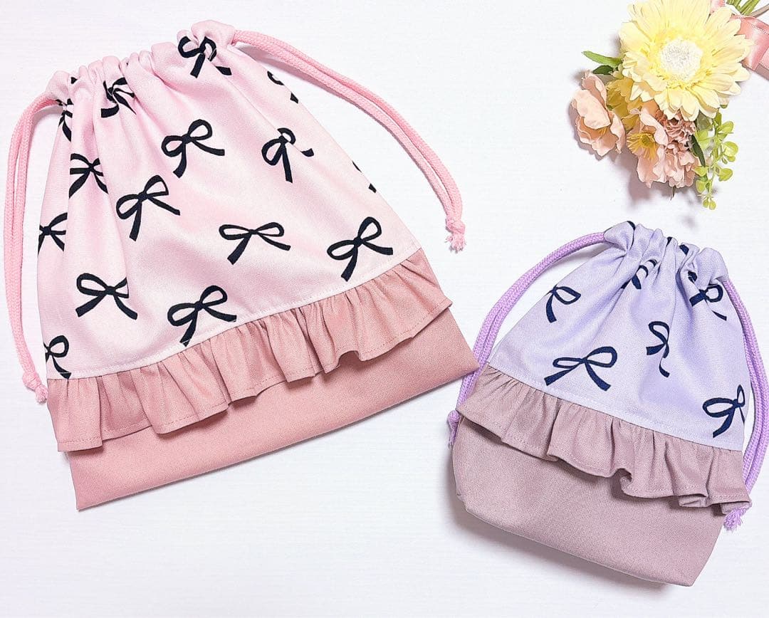 オーダー受付　レッスンバッグ　上履き入れ　体操服袋　給食袋ハンドメイド　入園入学