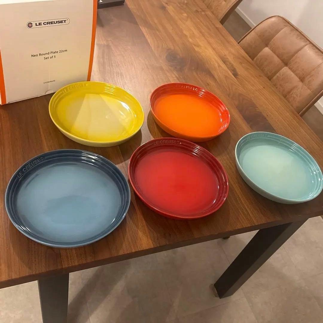 LE CREUSET ル・クルーゼ　ネオラウンドプレート レインボー 22cm