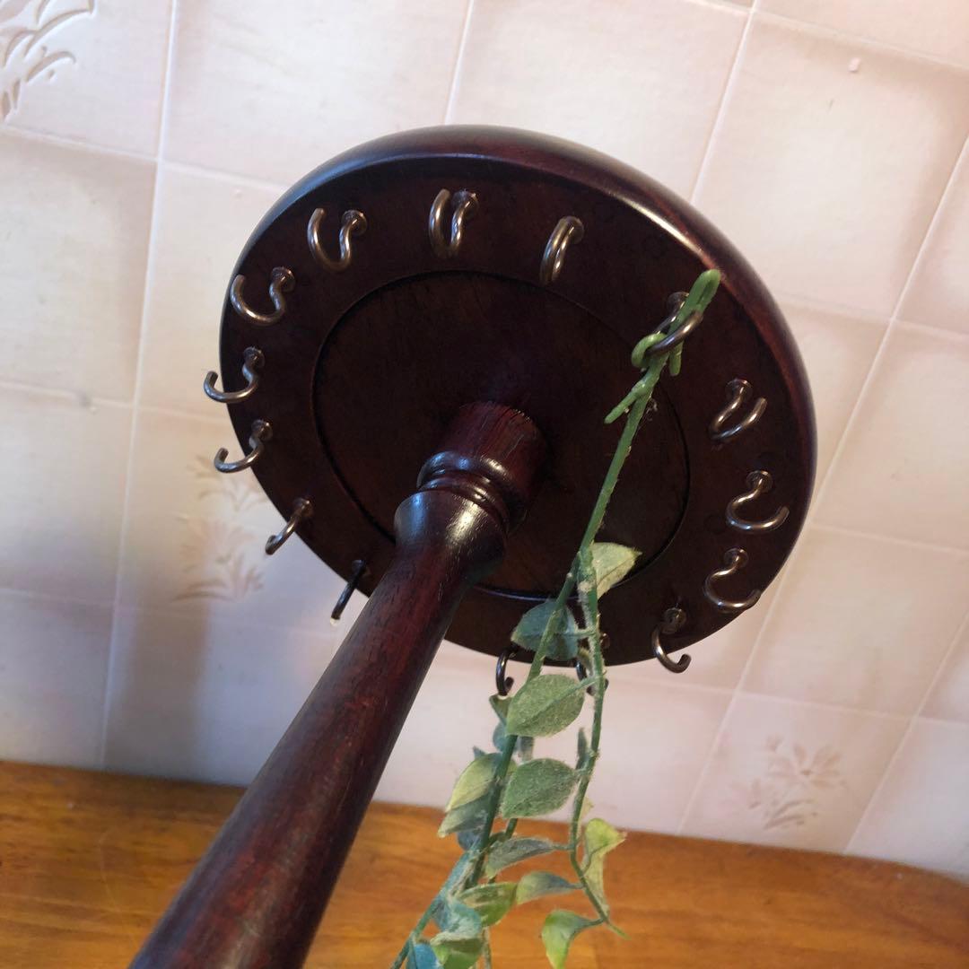 H 鏡台　メイクボックス　アクセサリースタンド　アンティーク調　スタンドミラー