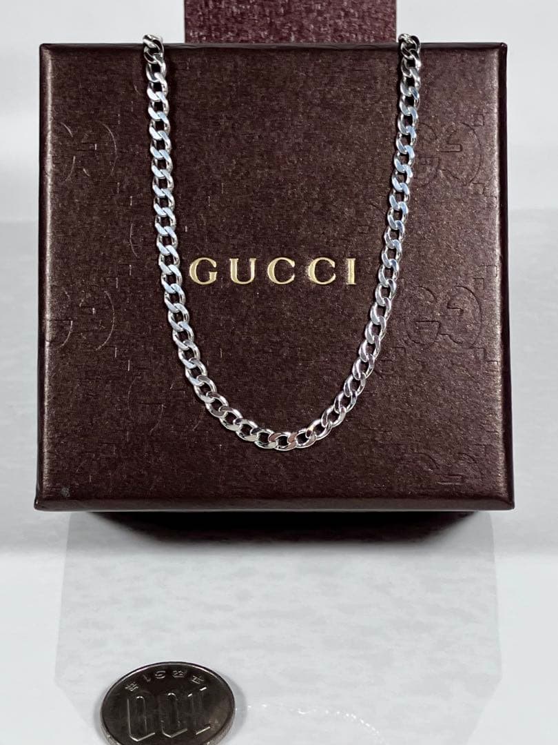 【超美品】GUCCI 喜平チェーン ネックレス 男女兼用　SV925 3.７ミリ