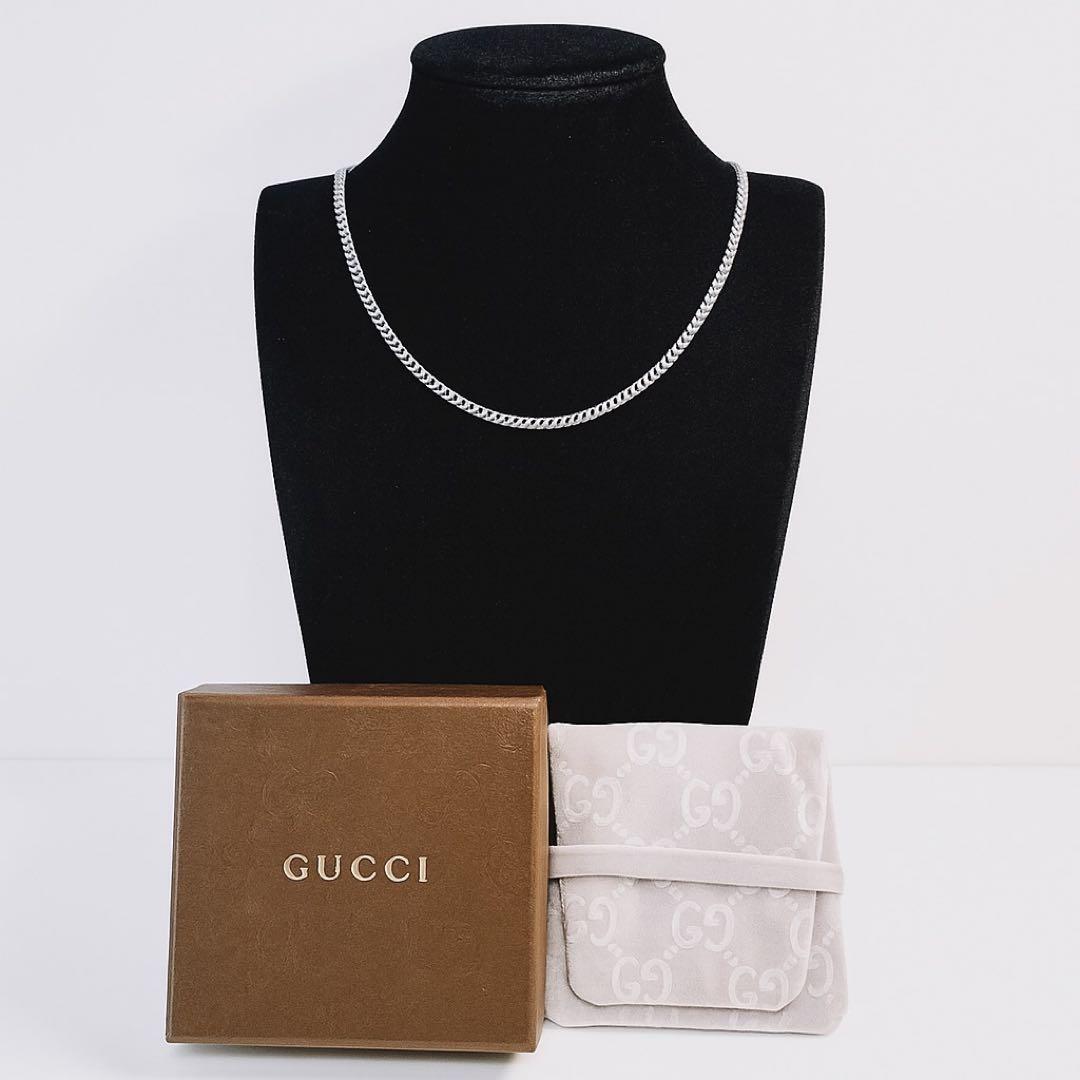 【超美品】GUCCI 喜平チェーン ネックレス 男女兼用　SV925 3.７ミリ