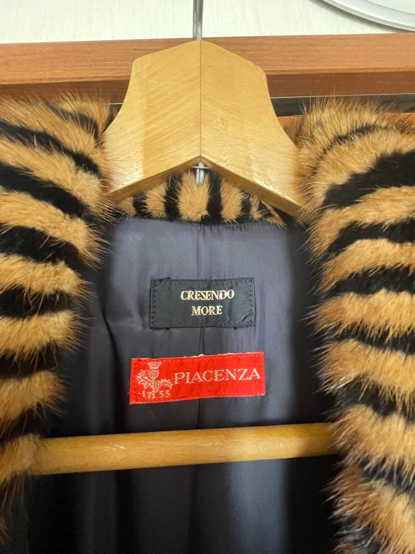超美品　PIACENZA　コート　カシミヤ100%　ミンク