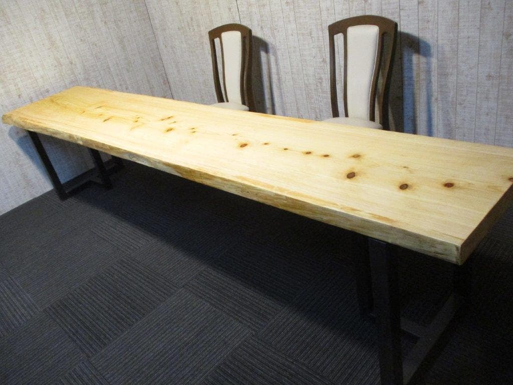 # 538 ■　檜　ヒノキ　長さ315cm　テーブル　カウンター　座卓　一枚板