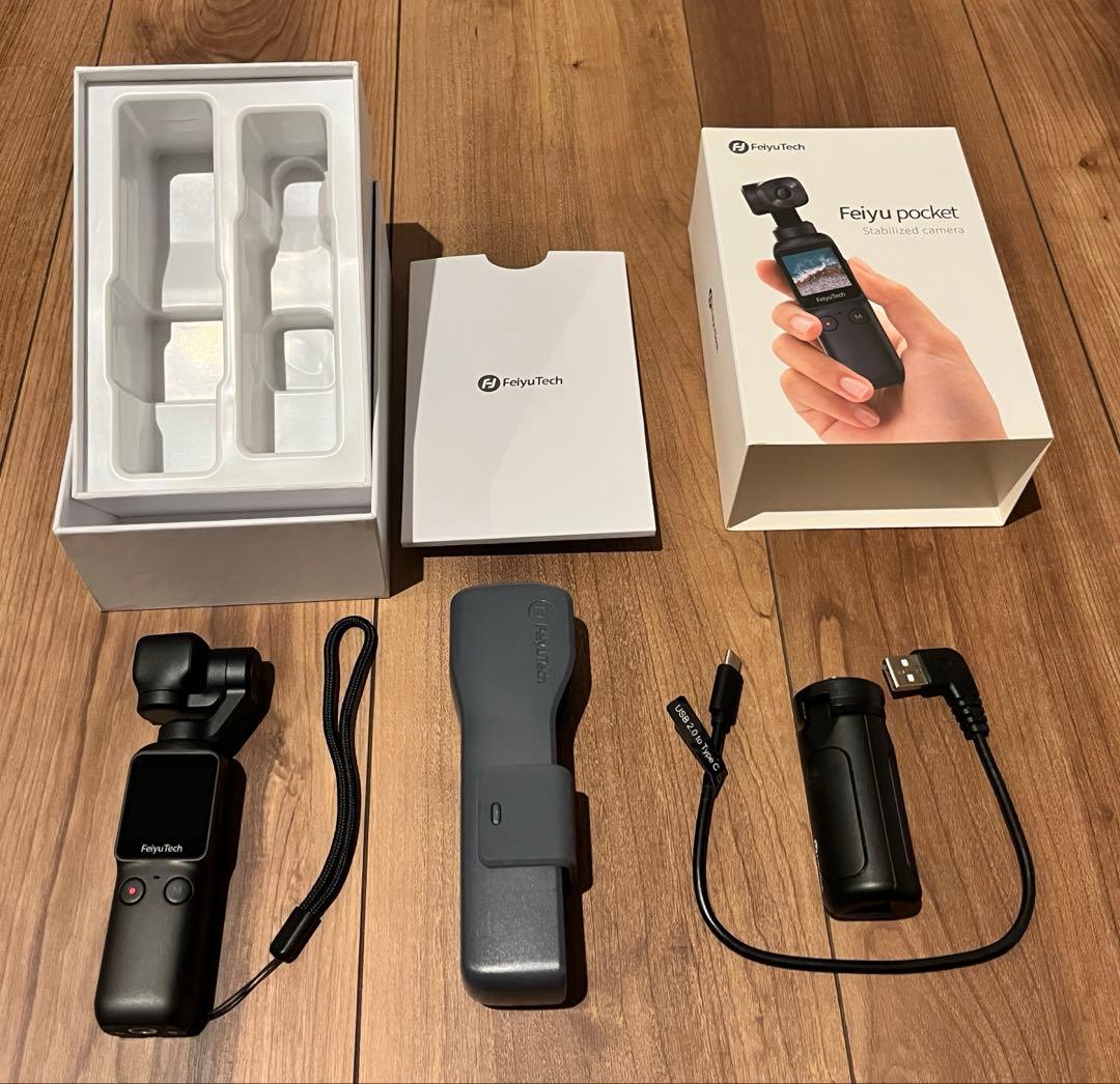 Feiyu pocket ジンバルカメラ 4K撮影 広角レンズ スマホ連動