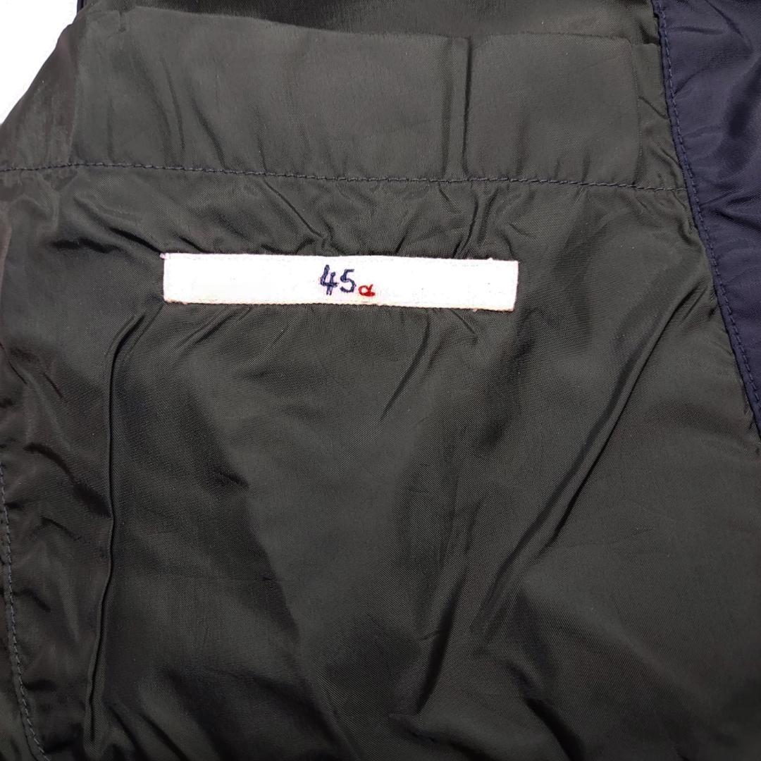 美品 45R✨キルティング Vネック中綿ダウンベスト 馬革ファスナー 45rpm