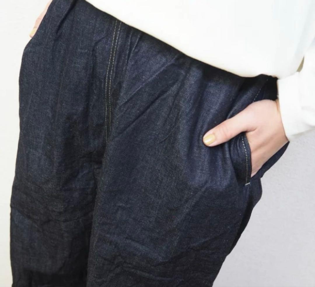 新品訳あり商品！NARU 8ozムラデニムコージーパンツ インディゴ