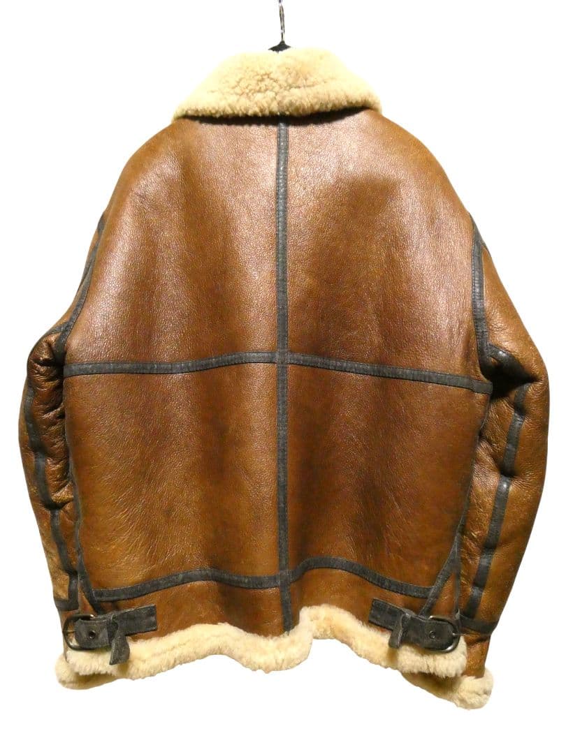 ビッグシルエット！美品！肉厚リアルムートンB-3フライトジャケットM