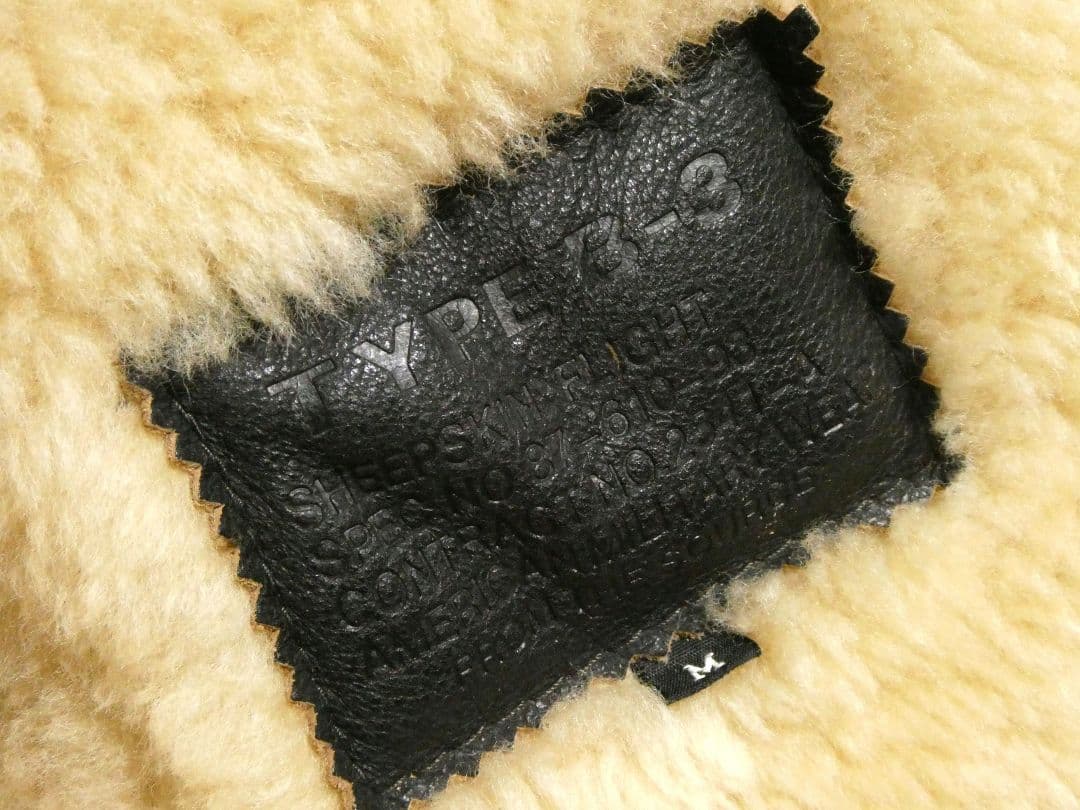 ビッグシルエット！美品！肉厚リアルムートンB-3フライトジャケットM