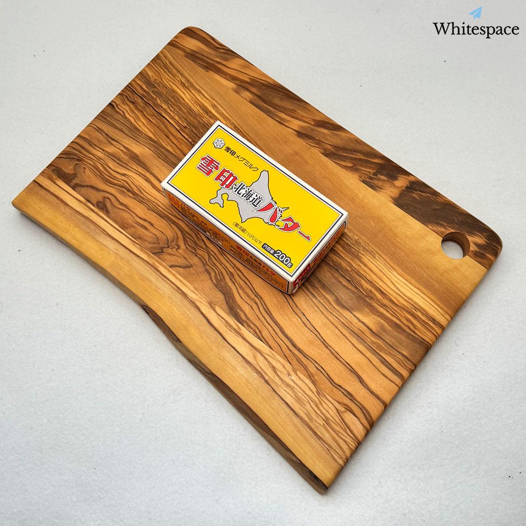 矩形の匠。奥行き イタリアン オリーブウッド カッティングボード まな板 研磨済