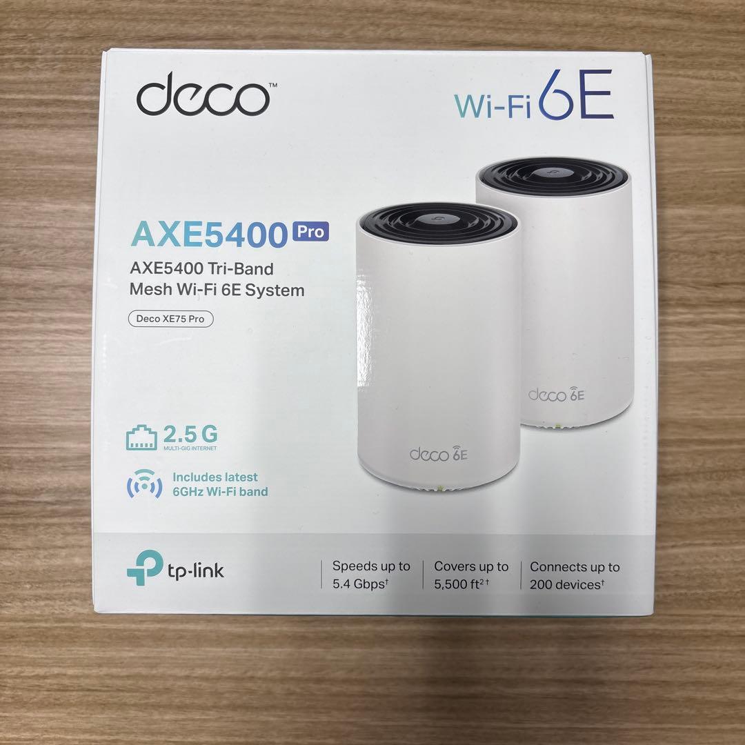 ほぼ新品・TP-Link Deco AXE5400 Wi-Fi 6E ルーター