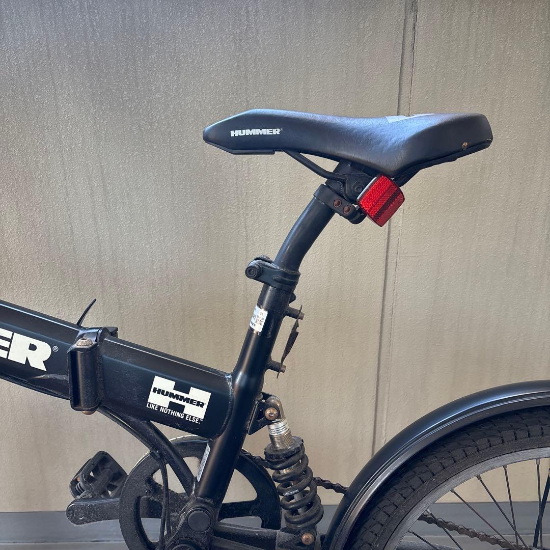 【限界突破割引　直接引取専用】HUMMER 20インチ折りたたみ自転車 ブラック