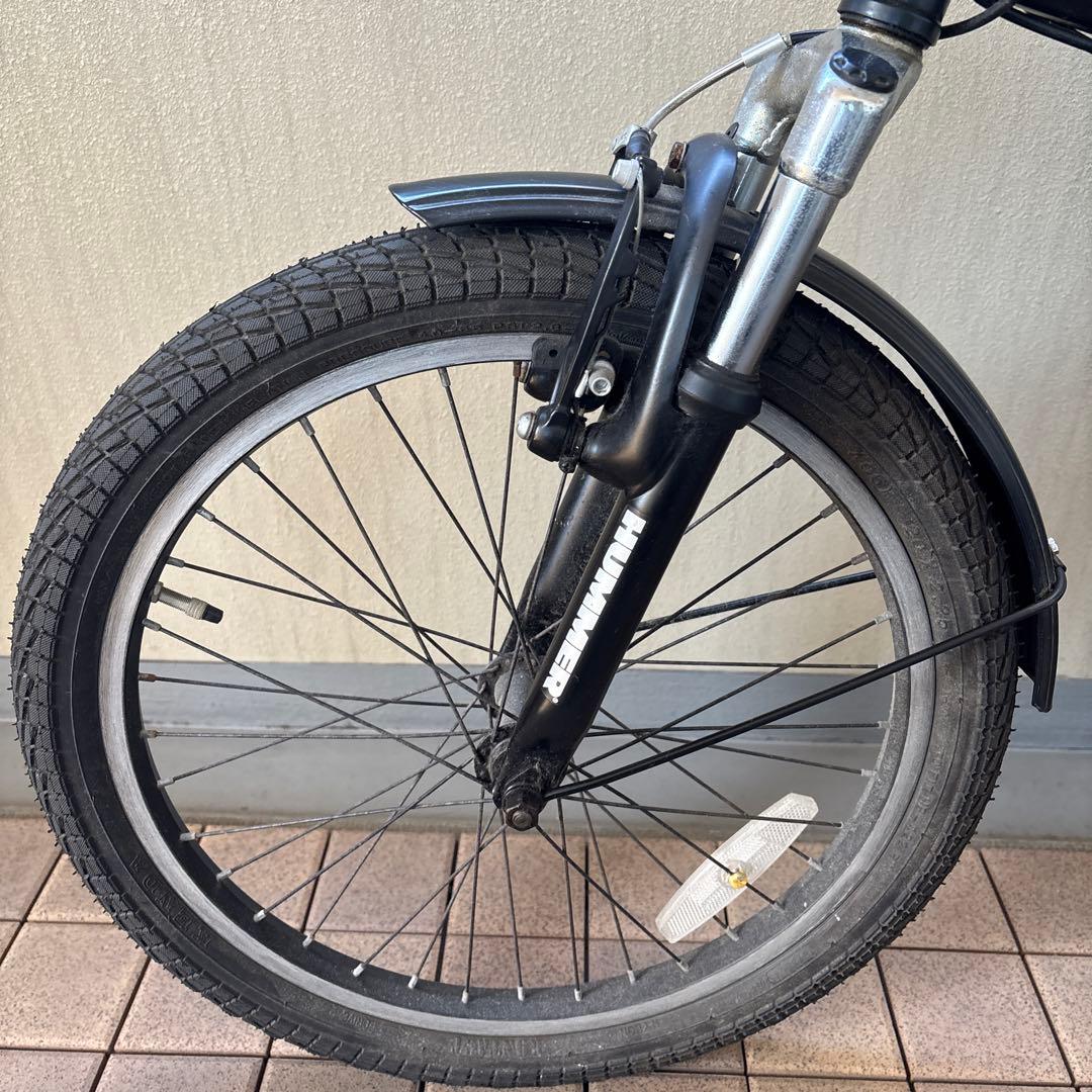 【限界突破割引　直接引取専用】HUMMER 20インチ折りたたみ自転車 ブラック