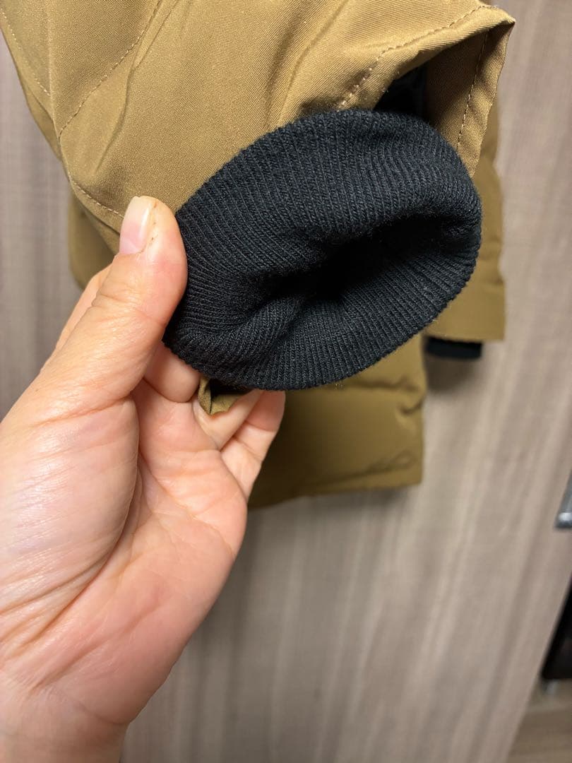 DANTON カーキ フード付き ダウンジャケット Sサイズ