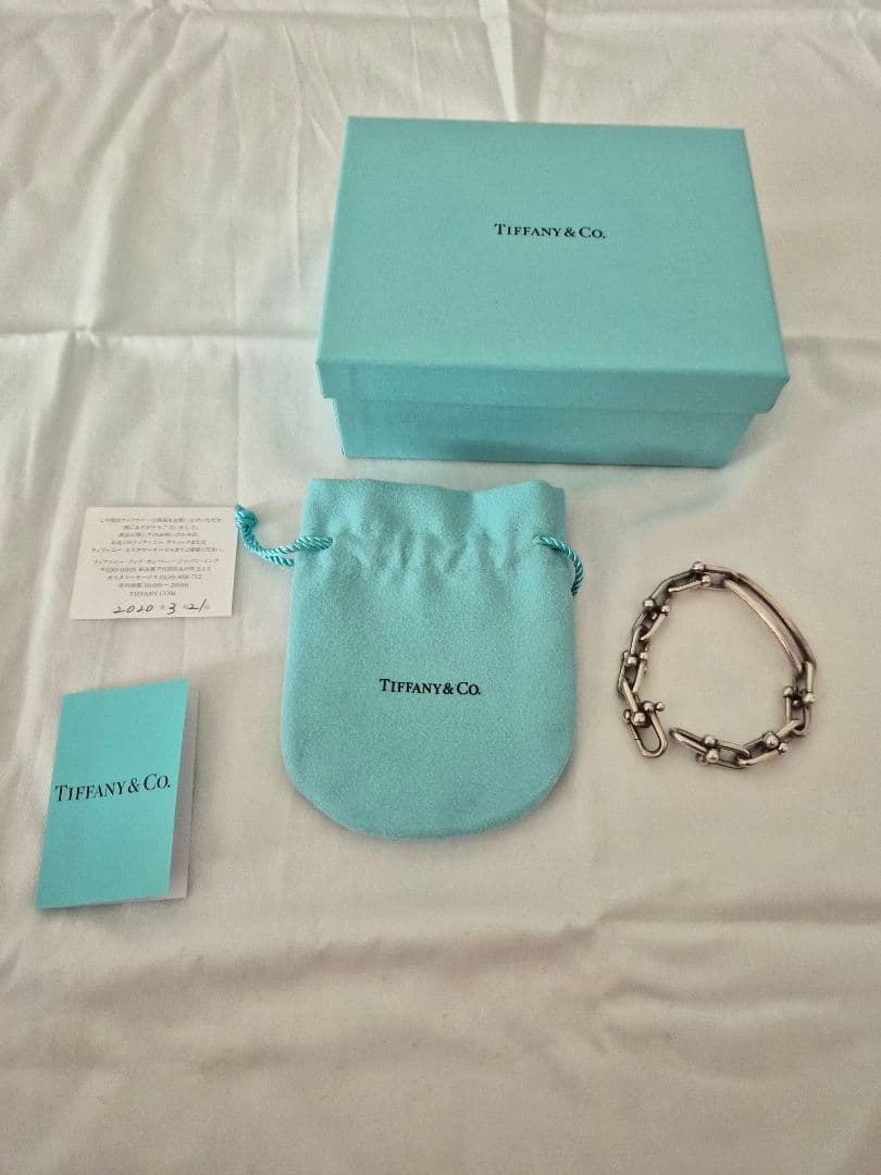 ティファニー　ハードウェアミディアムリンクブレスレット　オーバルリンク　シルバー