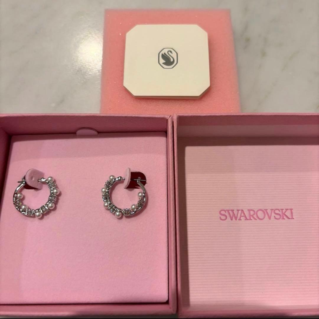 スワロフスキー フープピアス