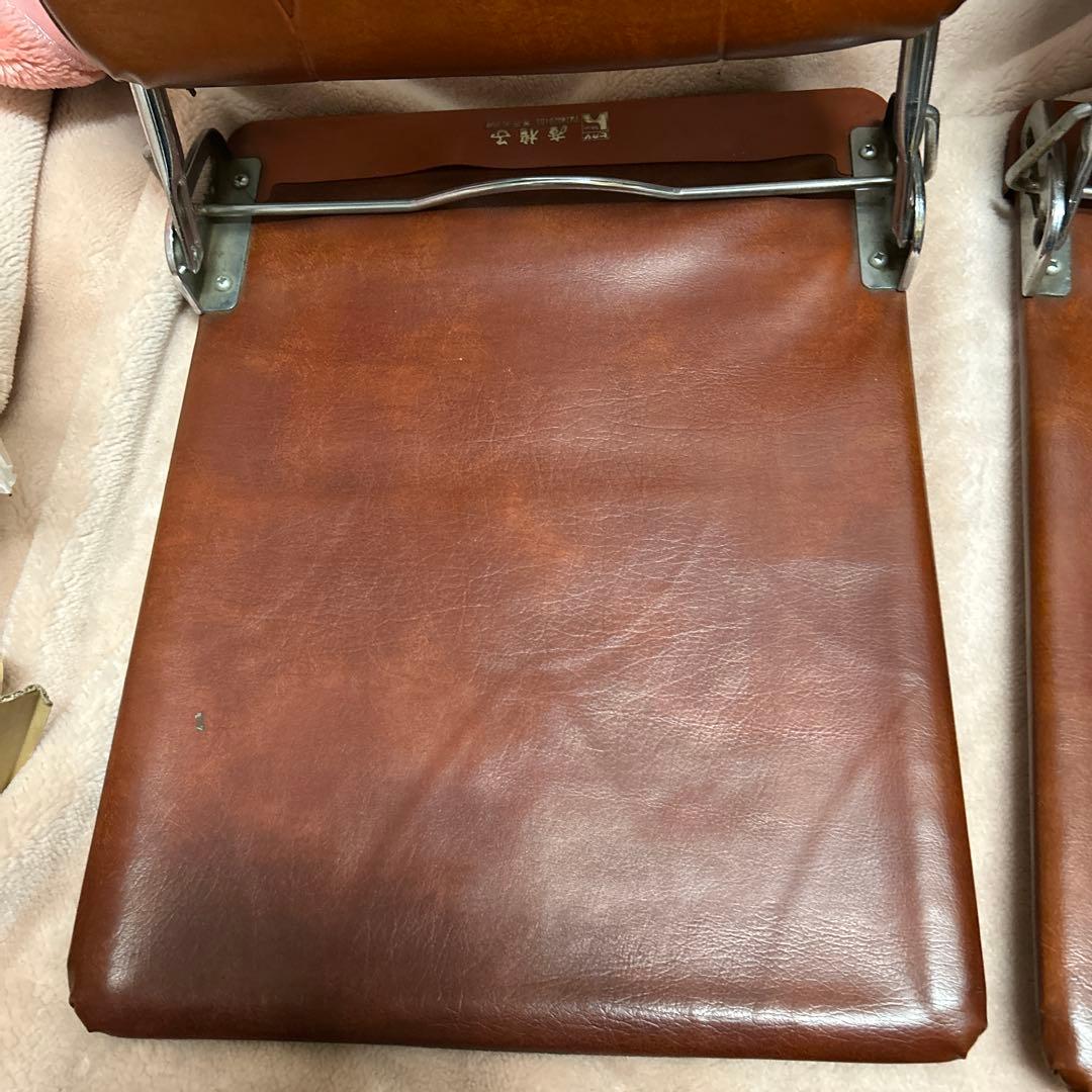 ② 座椅子 折りたたみ 3段階 昭和レトロ 昭和 レトロ 当時もの 2個セット