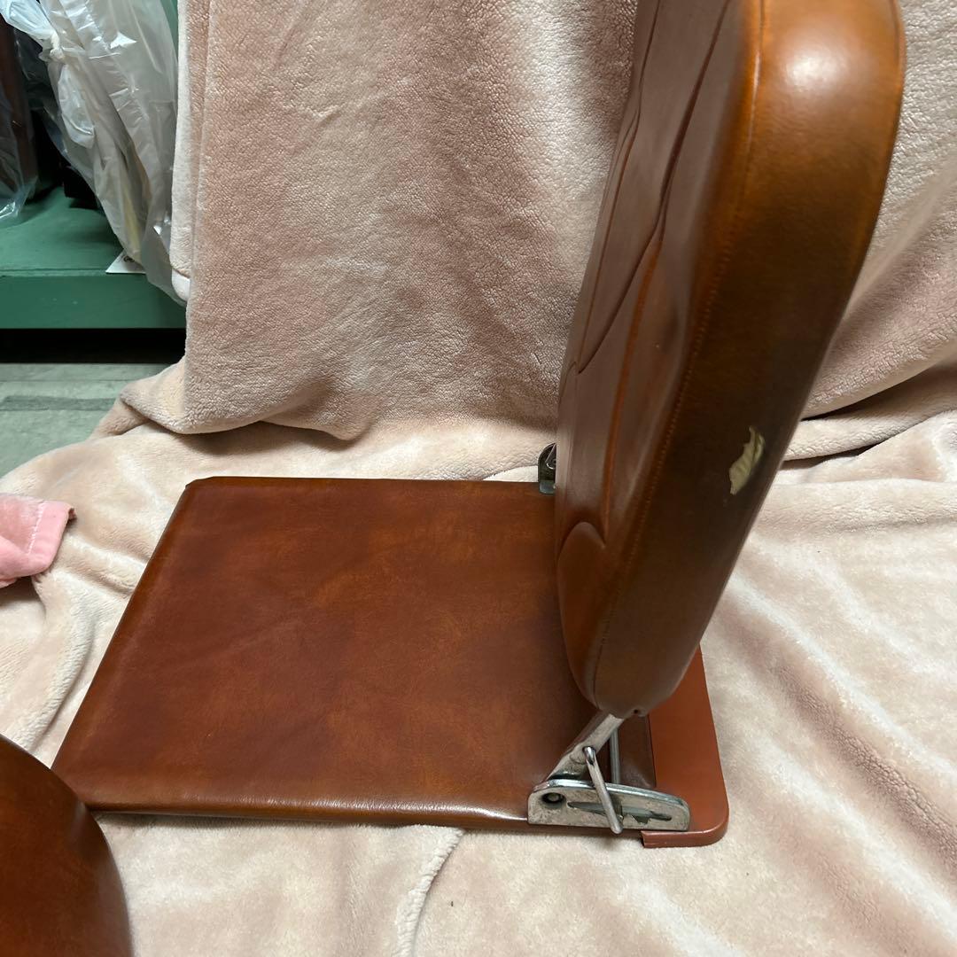 ② 座椅子 折りたたみ 3段階 昭和レトロ 昭和 レトロ 当時もの 2個セット