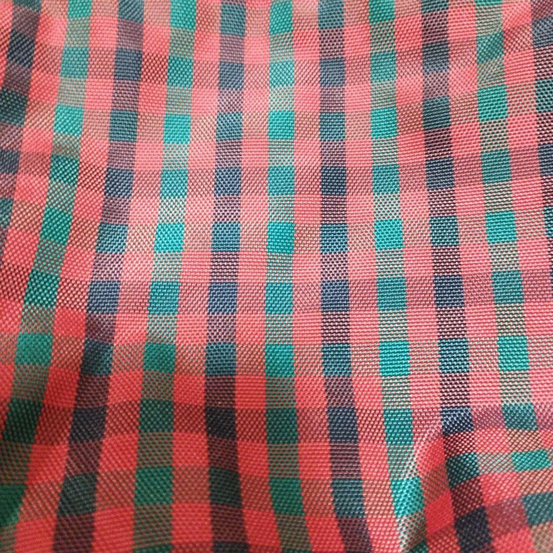 familiar チェック柄ポシェット クマチャーム付き