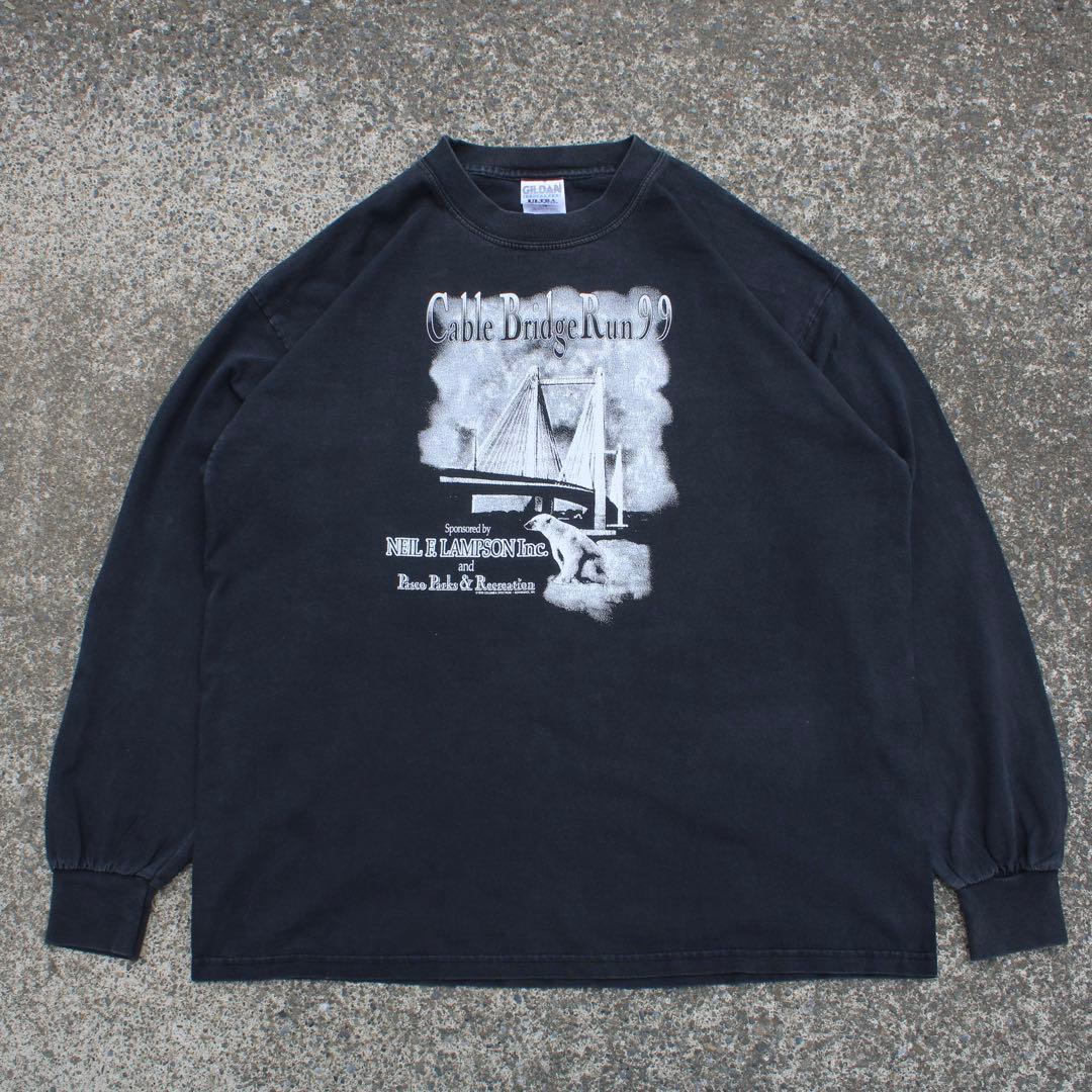 90's ワシントン州のエドへンドラー橋を走るRun大会 古着 ロングスリーブT