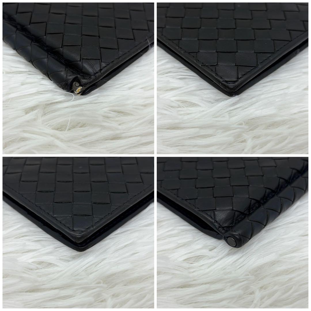 RFID搭載/美品✨️ボッテガ マネークリップ イントレチャート ネイビー