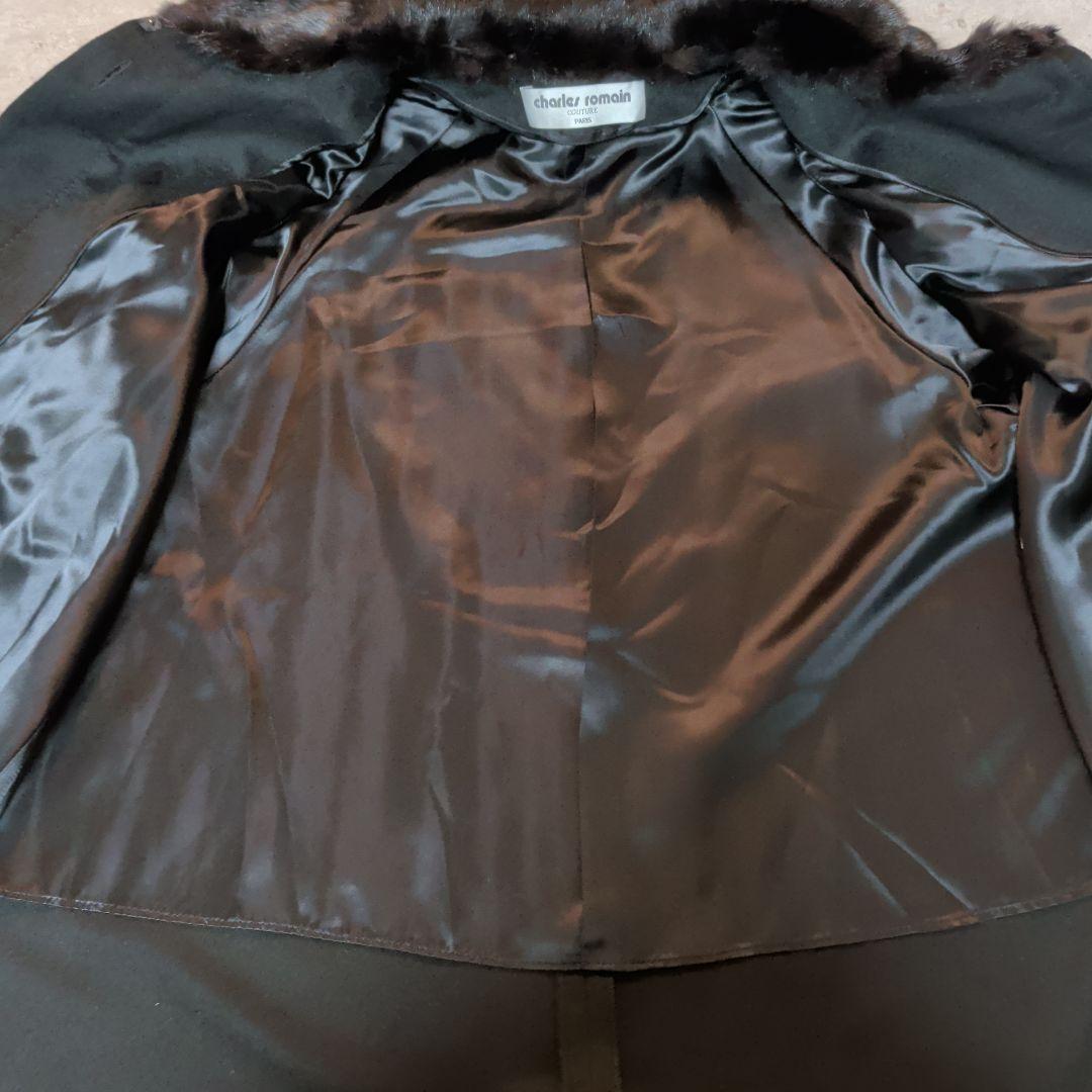 フランス製 Charles Romain カシミヤ・アンゴラ混 マキシ丈コート