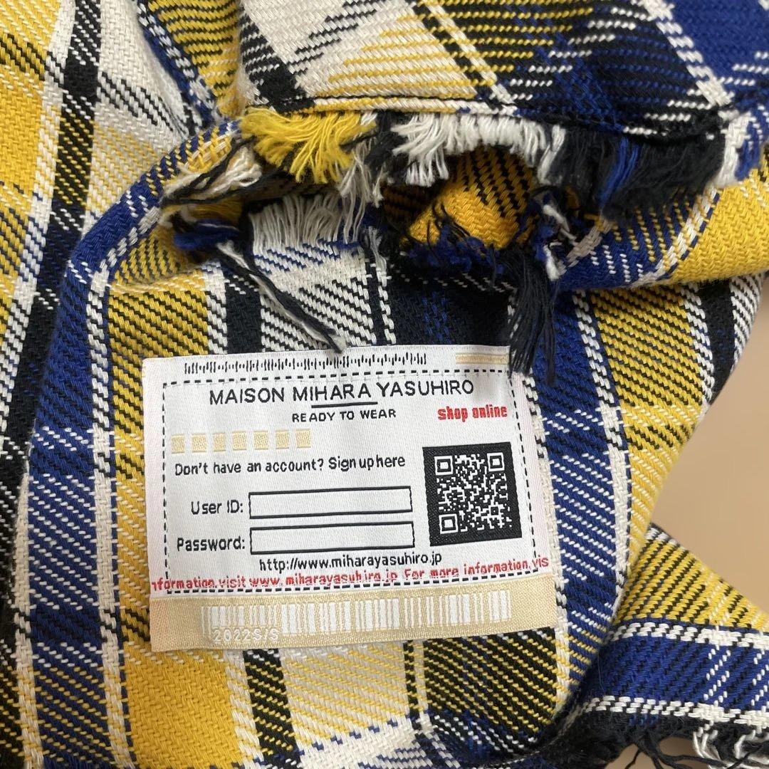 MIHARA YASUHIRO 厚手　チェック柄シャツ