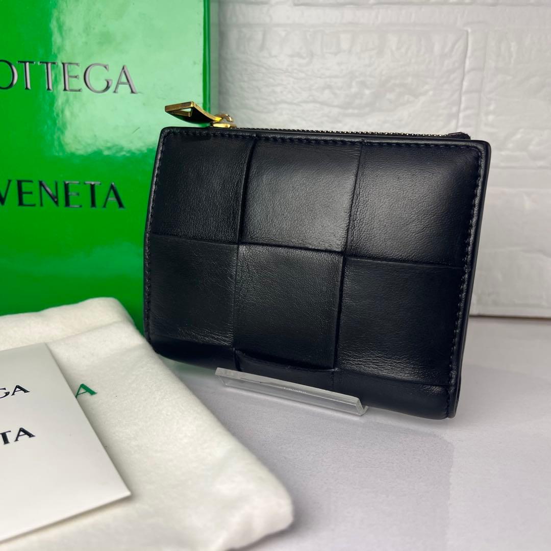 BOTTEGA VENETA カセット 二つ折り 財布 美品 ボッテガ ブラック