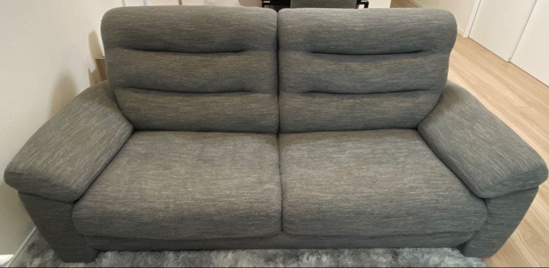 ニトリ　3人掛けソファ　Nポケット　ミドルグレー