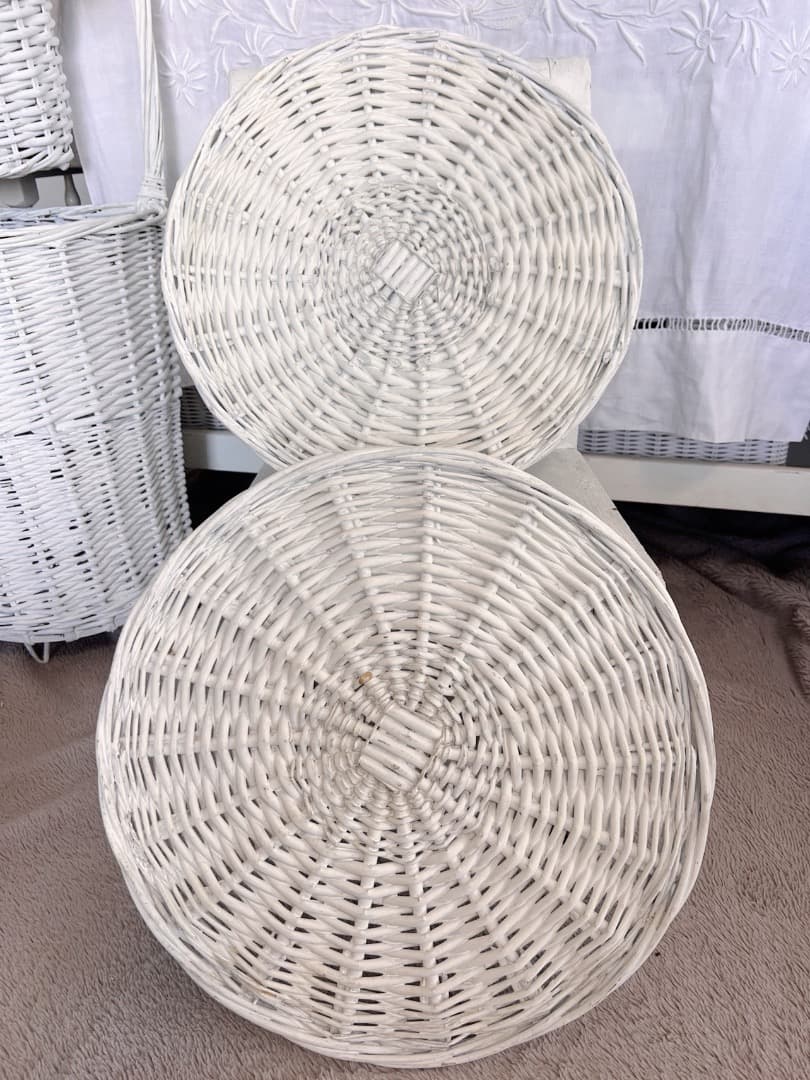 フランス アンティーク パニエ かご バスケット 籐 柳 ピクニック 蚤の市