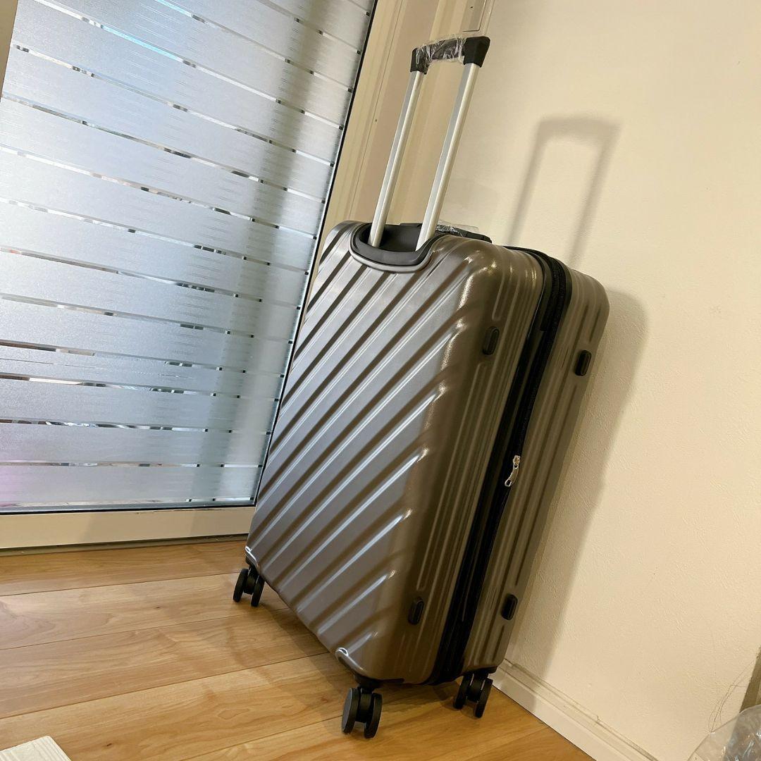 スーツケース XLサイズ 115L キャリーケース 大容量 TSA グレー