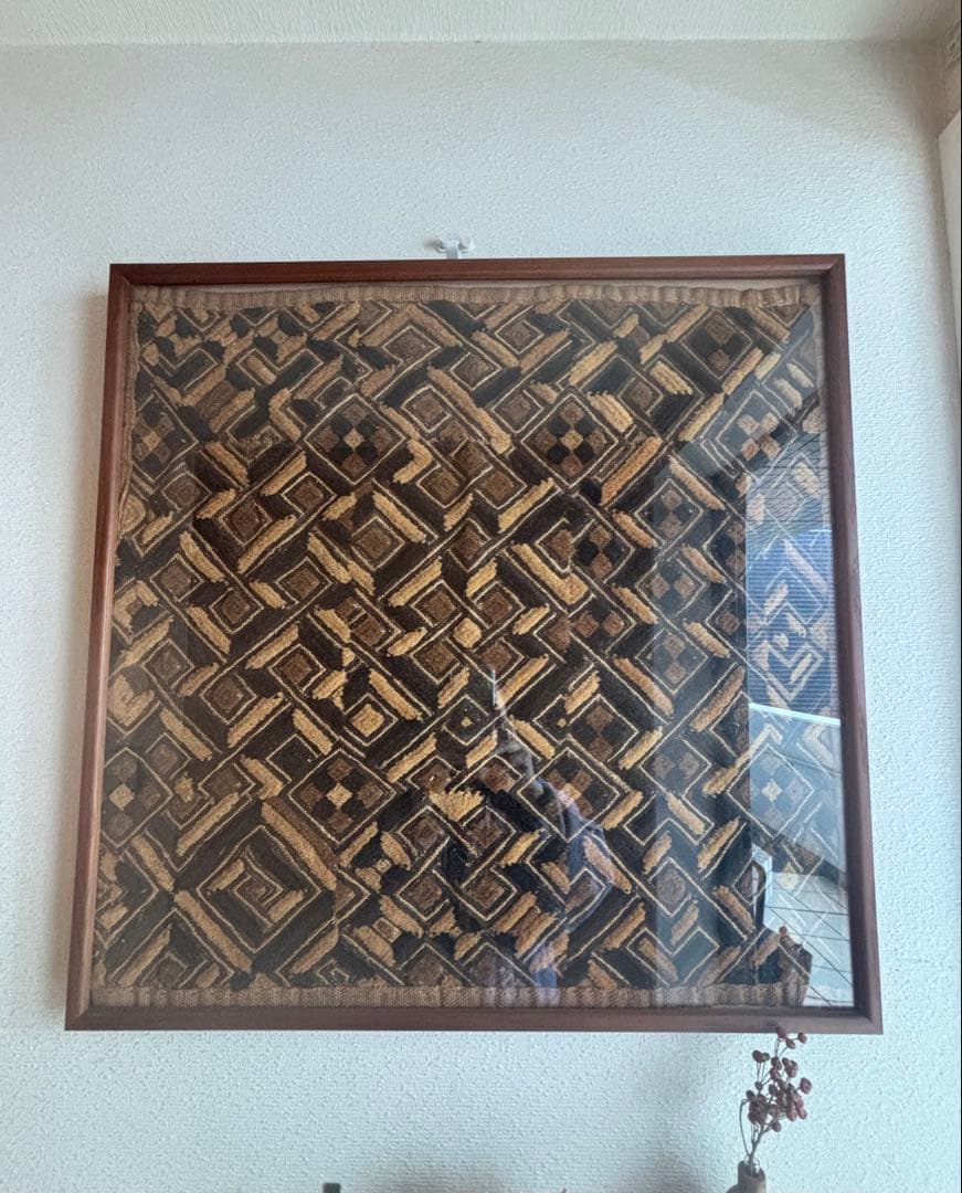 クバ布　草ビロード　アフリカ民族布