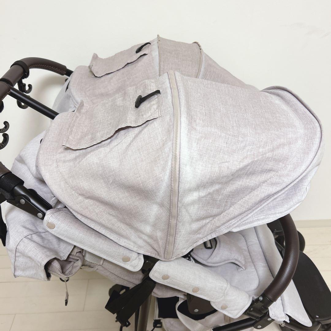 エアバギー ココダブルEXフロムバース レインカバー 空気入れ付