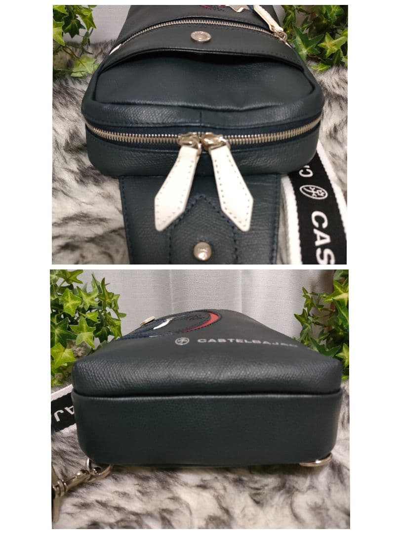 カステルバジャック ボディバッグ ブラック CASTELBAJAC バッグ黒ロゴ