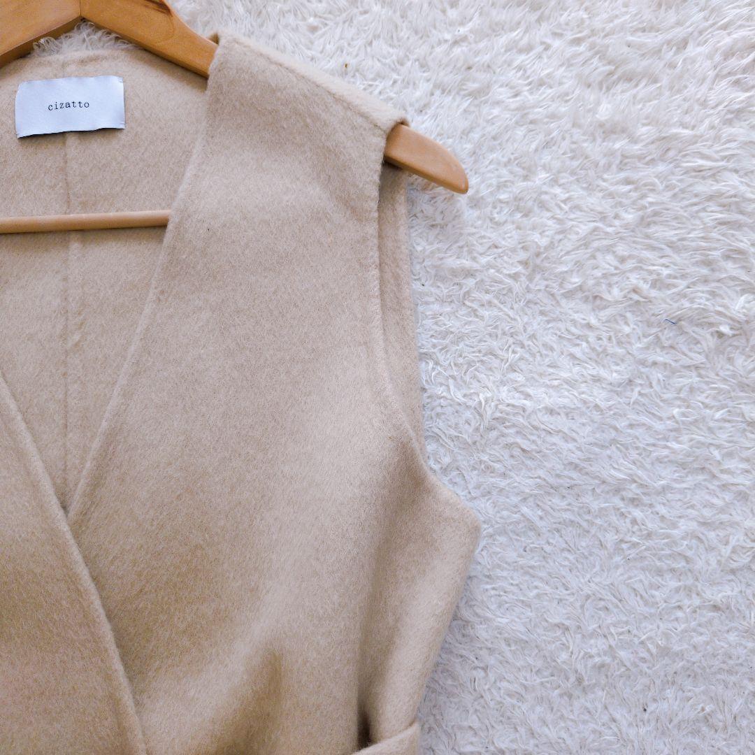 cizatto 2piece wool coat　ロング　ジレ　カーディガン