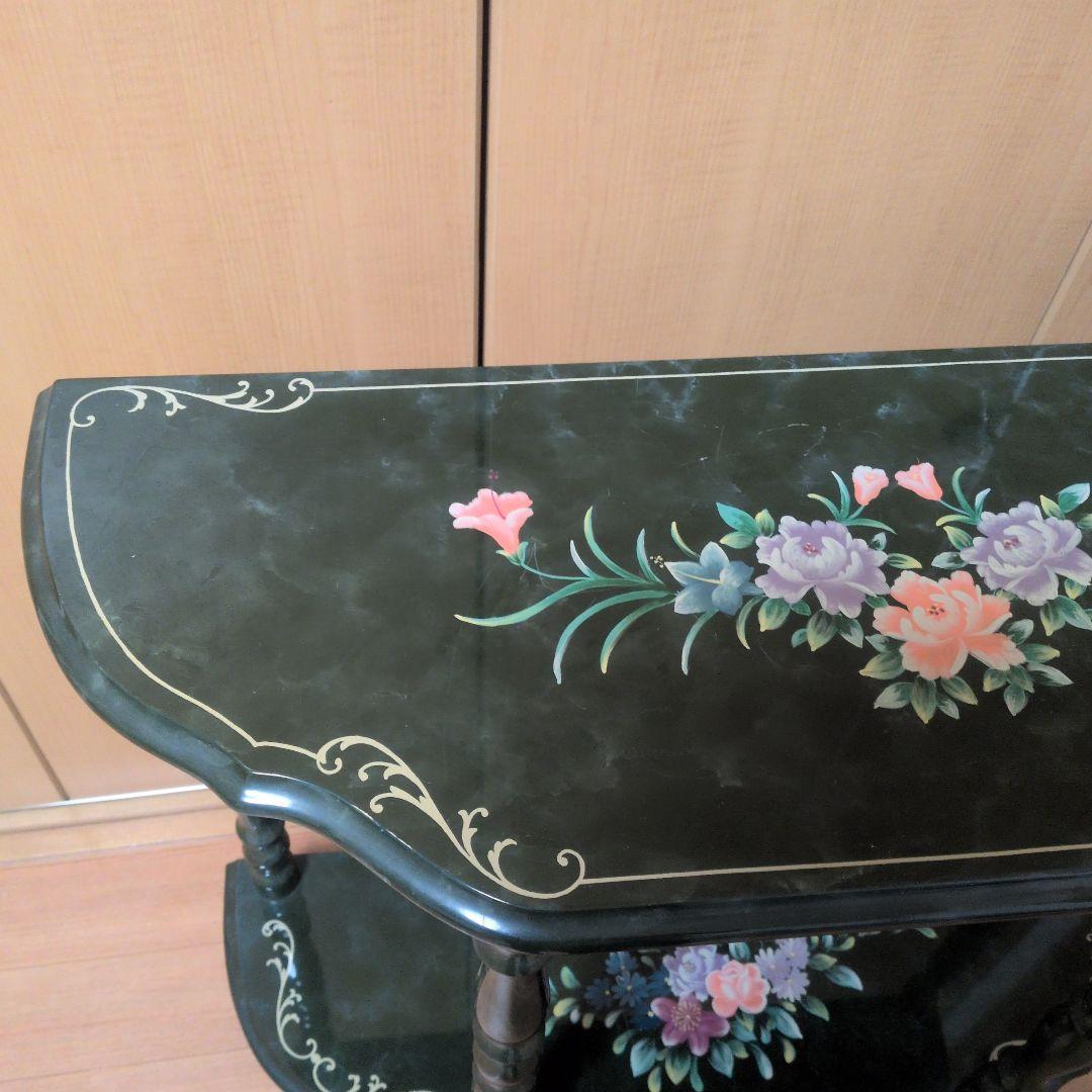 花柄コンソール テーブル 台 アンティーク家具