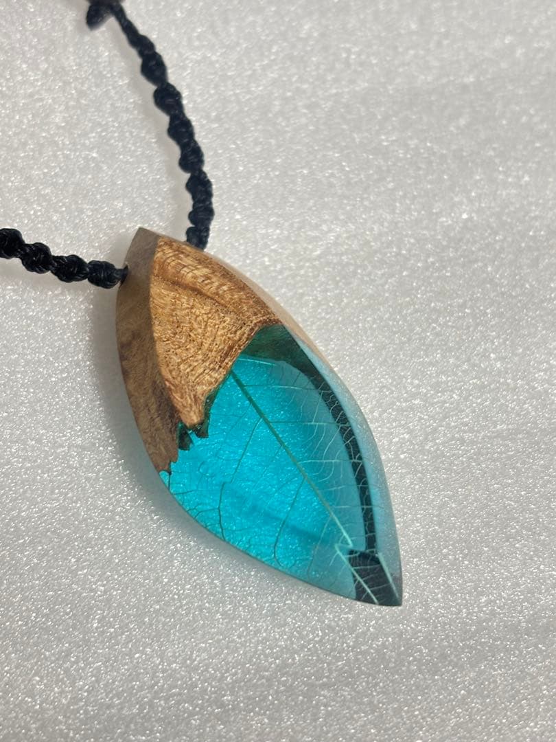 エデンリフの葉脈石 蒼葉 753WORKS ウッドレジン