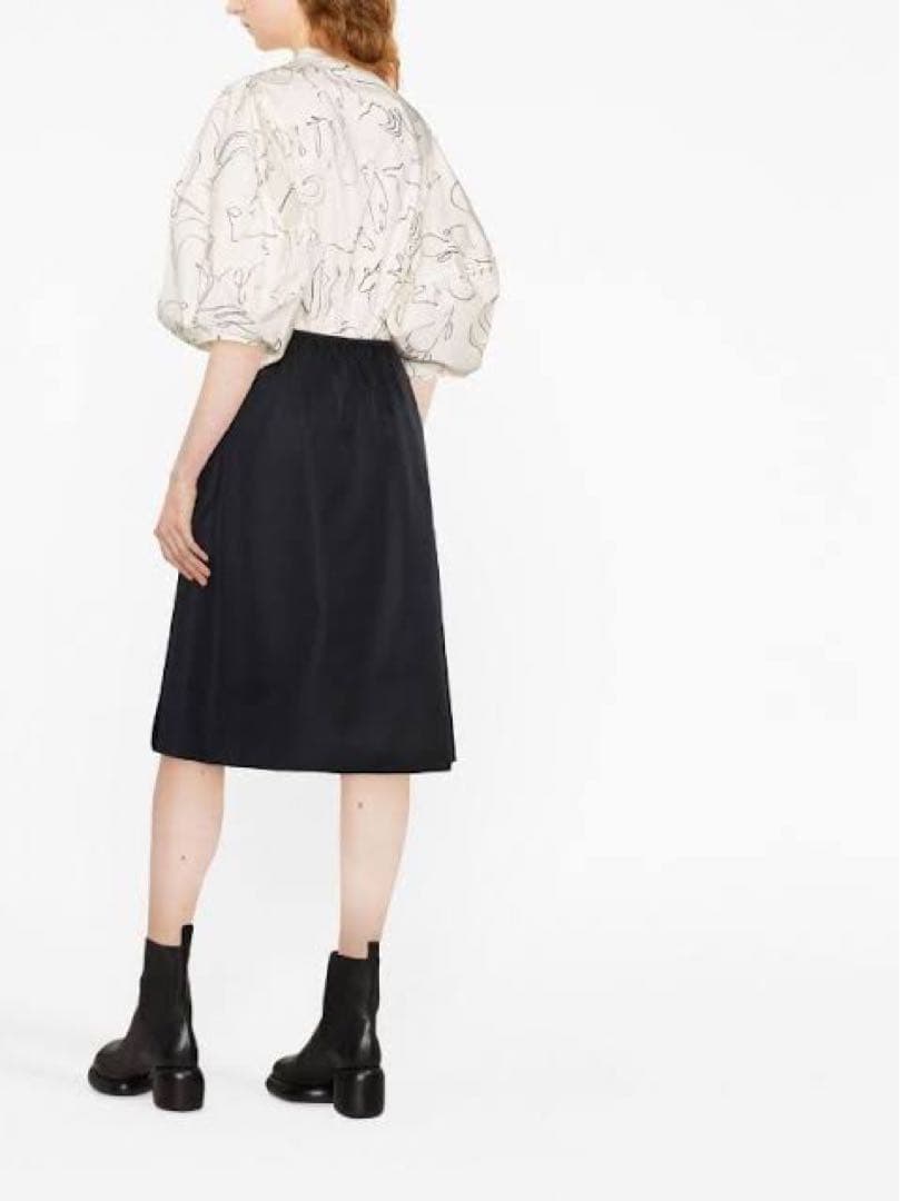 13万円ステラマッカートニー Doodle-Printパフスリーブブラウス新品