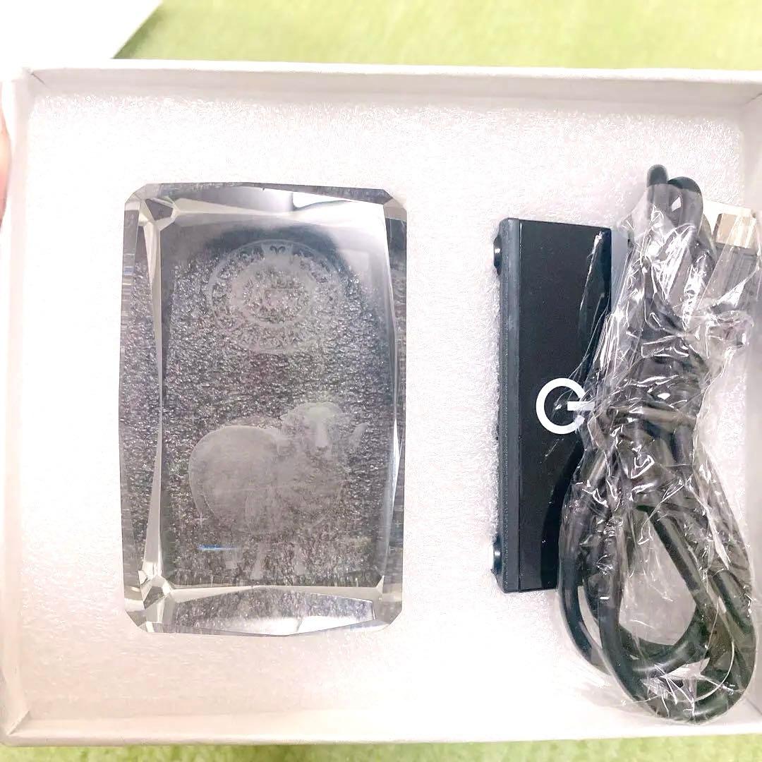 ♡ 3Dクリスタル 牡羊座 置物 LEDライト インテリア 星座 ガラス