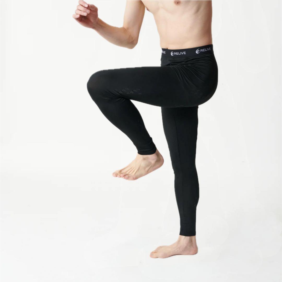 Relive リライブ メンズ インナー＆スパッツ L セットアップ 黒