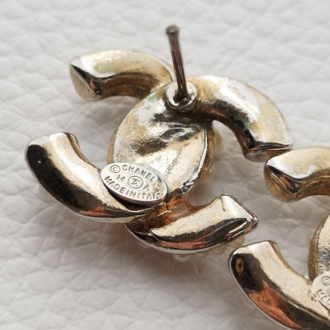 CHANEL　シャネル　ピアス　ココマーク　パール　ラインストーン　14A